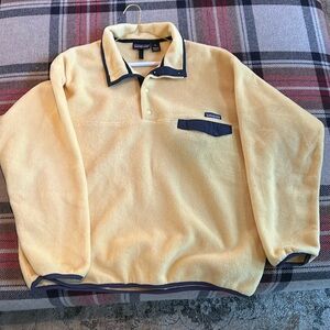 1996 Patagonia Synchilla Snap-T, Camomile & Charred Blue (XL)